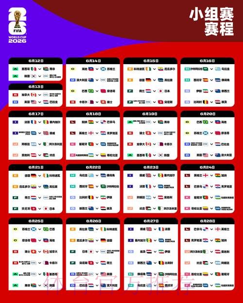 2026世界杯完整赛程官方发布完整安排直播平台